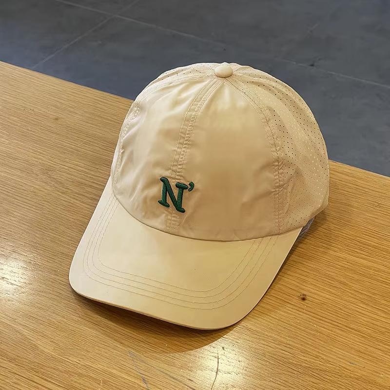 Letter N Embroidery Summer Baseball Cap For Women Men Quick Drying Mesh Breathable Peaked Hat Solid Color Outdoor Sunshade Caps