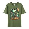 Tops T Shirt Lovely Aliens Tshirt Autumn Cotton Fabric Unisex T Shirt Design Hip Hop Alien Vistors TShirt