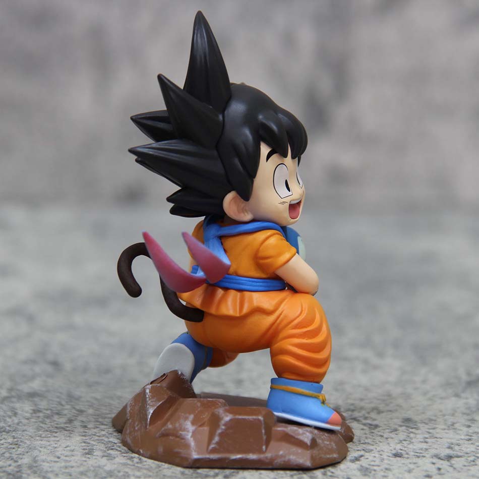 Muñeco Dragon Ball Superior 14cm Figuras de Niño Goku Goku Abraza Pura Yamcha Modelo Anime PVC Colección Decoración de Escritorio Estatua Juguete Regalo
