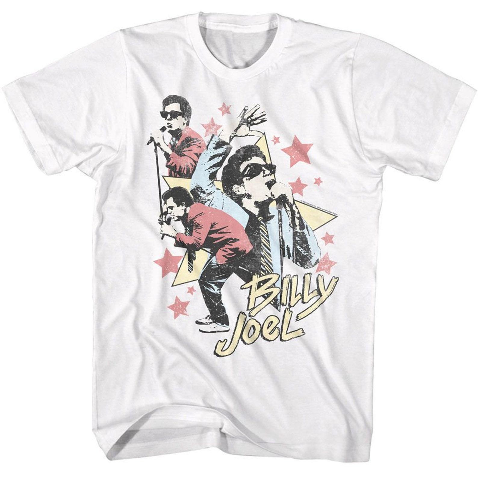 Billy Joel Stars White T-Shirt 4XL