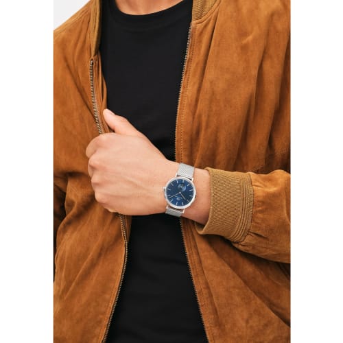 Daniel Wellington DW Men's Classic Multi-Eye Watch, 40mm, Sterling Silver, Arctic. A Sophisticated Luxury Timepiece, Perfect As a Gift.