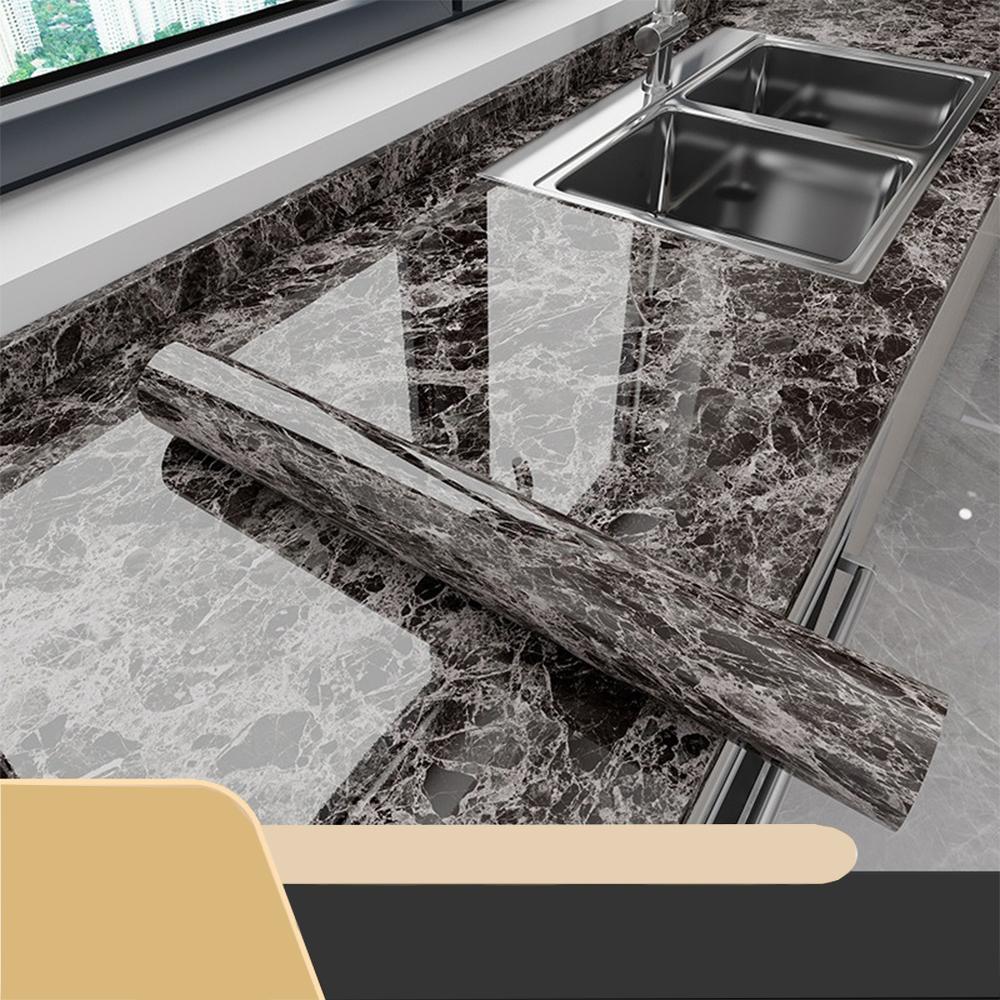 Tapet adeziv Autocolant decor Marmură Bucătărie Baie Renovare Hârtie decorativă Lățime 40cm Impermeabil Rezistent la ulei Folie de perete