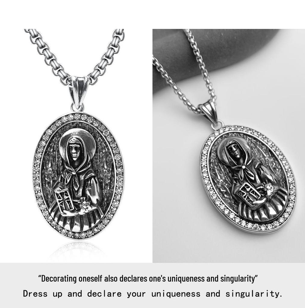 Cross-Border TK Shein Pendant: Punk Hip-Hop Gothic Dark Style Heavy Industry Necklace