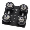 4Pcs 3D Printer Gantry Plate Board Fit for 2020V Series Extrusions Aluminum Alloy 3D Printer Extruder Back Support Plate Black