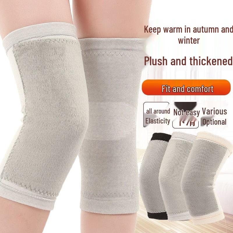 Fleece-Lined Knee Sleeves for Elderly: Warm, Thick, Seamless Cold Protection for Joints in Winter