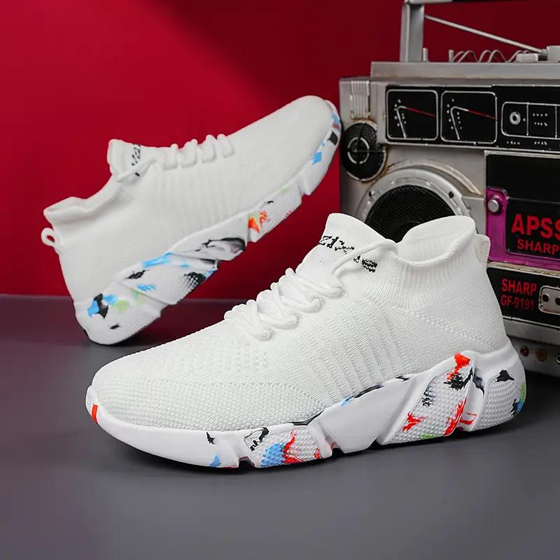 Fashion Running Casual Gym Outdoor Comfortable Fashion Sneakers For Women Socks Running Shoes Men Lightweight Breathable Casual Sports