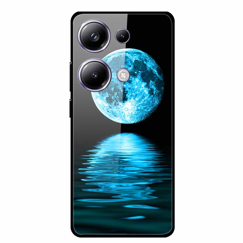 Glass Back Cover For Xiaomi Redmi Note 13 Note13 Pro Case Soft Bumper Hard Tempered Glass Case For Redmi Note 13 Pro Phone Case