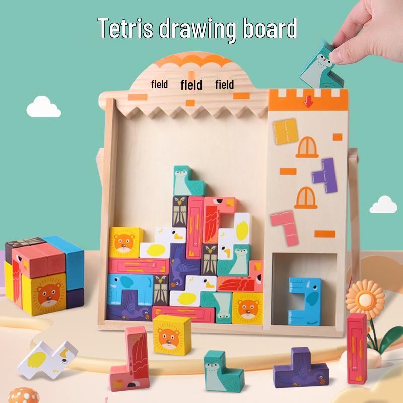 

3D Тетрис Пазл Блоки: Развивающая игрушка для тренировки мозга для детей