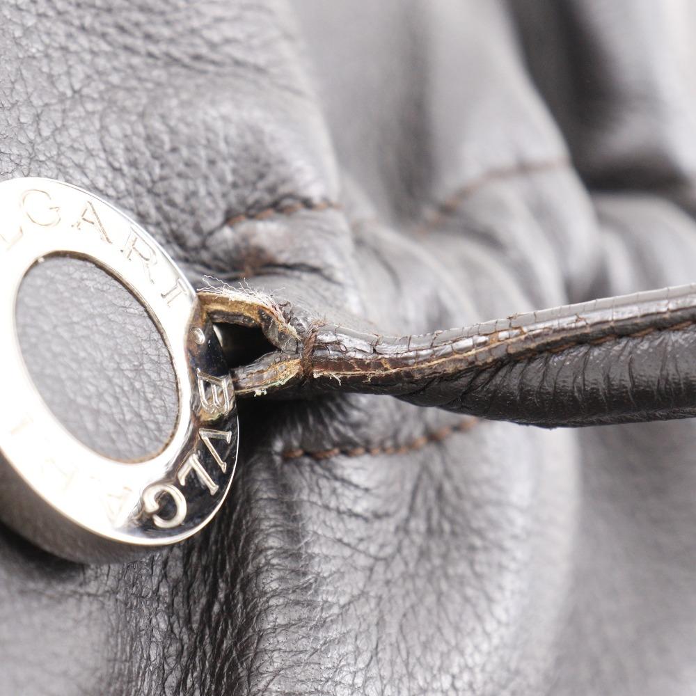 BVLGARI Bvlgari Bvlgari Twist Tote Bag Brown Brown Calfskin Women Used