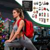 Fitness Gear Christmas Countdown Calendar - 2D Acrylic 24 Days Advent Ornament for Winter Holiday Party Decor, Home Gym, Window
