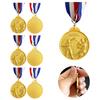 10Pcs Baseball Medals Award Medals 5cm Competition Prize Medals with Neck Ribbon Baseball Memorial Medal for Party Favors