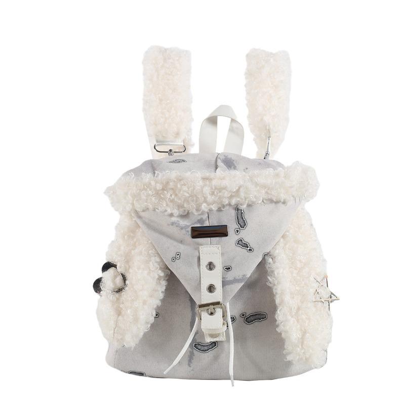 Mochila Cruzada Escolar de Gran Capacidad con Diseño Único - Mochila Estilo Orejas de Conejo para Mujer