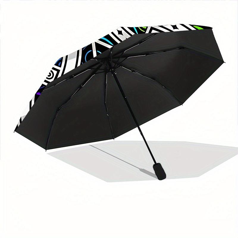 1pc Celtic Mandala Auto Open/close, All-Season Portable Folding Umbrella for Women & Men, Travel, Everyday, Formal Events - Compact Luxury Parasol, Ou