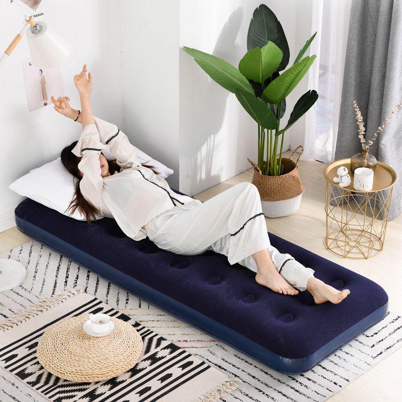 Inflatable Foldable Bed Mat: Portable Air Cushion for Home, Camping, Office, and Outdoor Use.