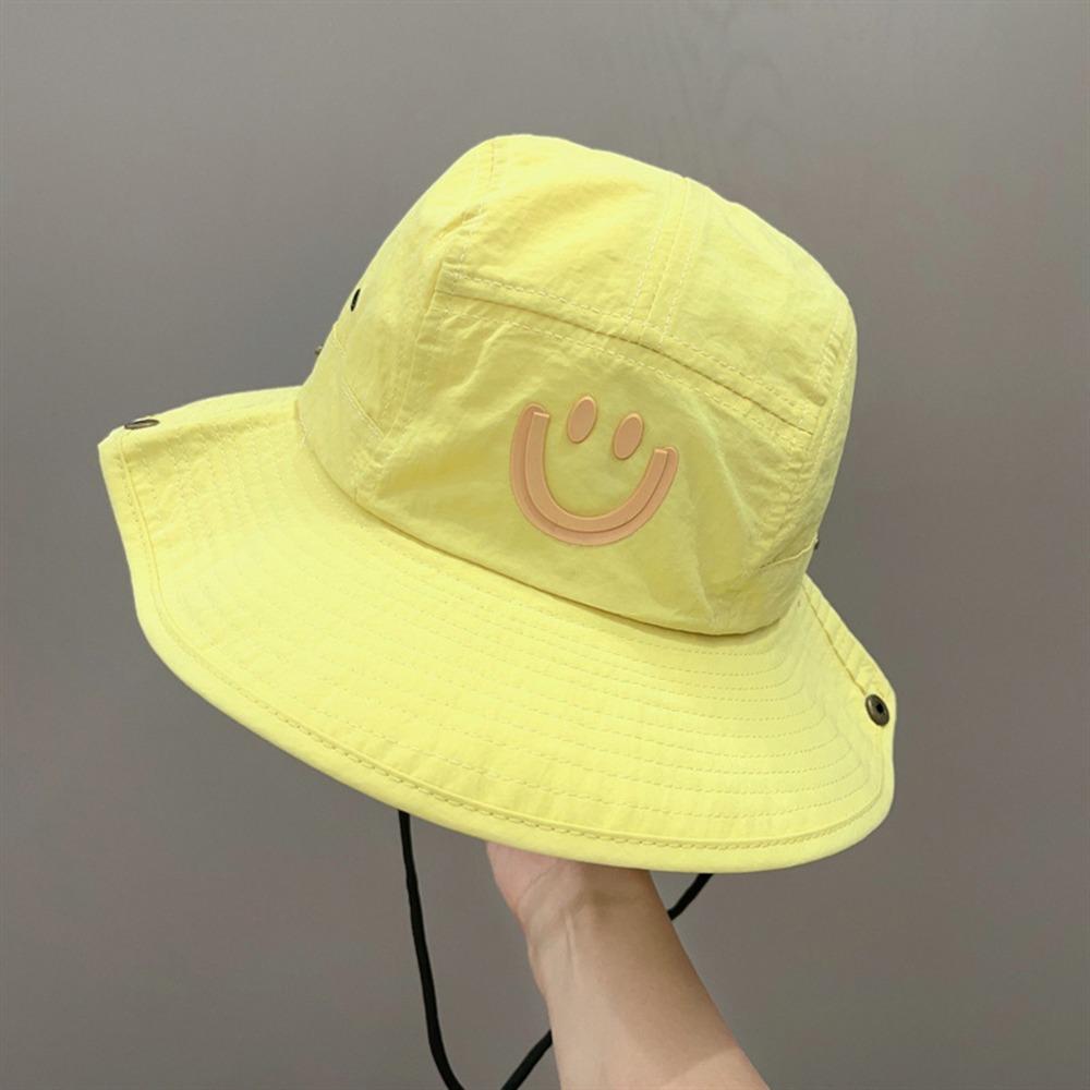 Outdoor UV Protection Kids Bucket Hat Breathable Cotton Fishing Hat Cute Cartoon Panama Hat