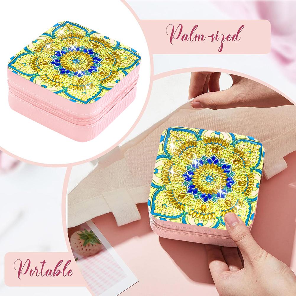 5D DIY Diamond Painting Retro Flower Diamond Painting Jewelry Organizer Diamond Painting Jewellery Box for Rings Bracelets