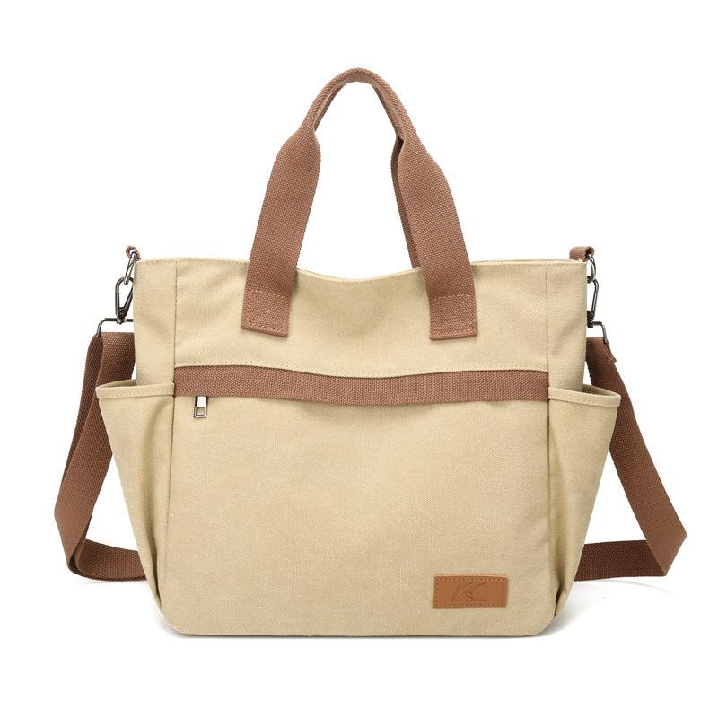 Tote Bag Multi-pocket Large-capacity Women's Bag Simple and Casual Single-shoulder Crossbody Bag