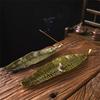 Creative Leaf Incense Burner for Sandalwood & Agarwood Coils - Tea Ceremony Ornament