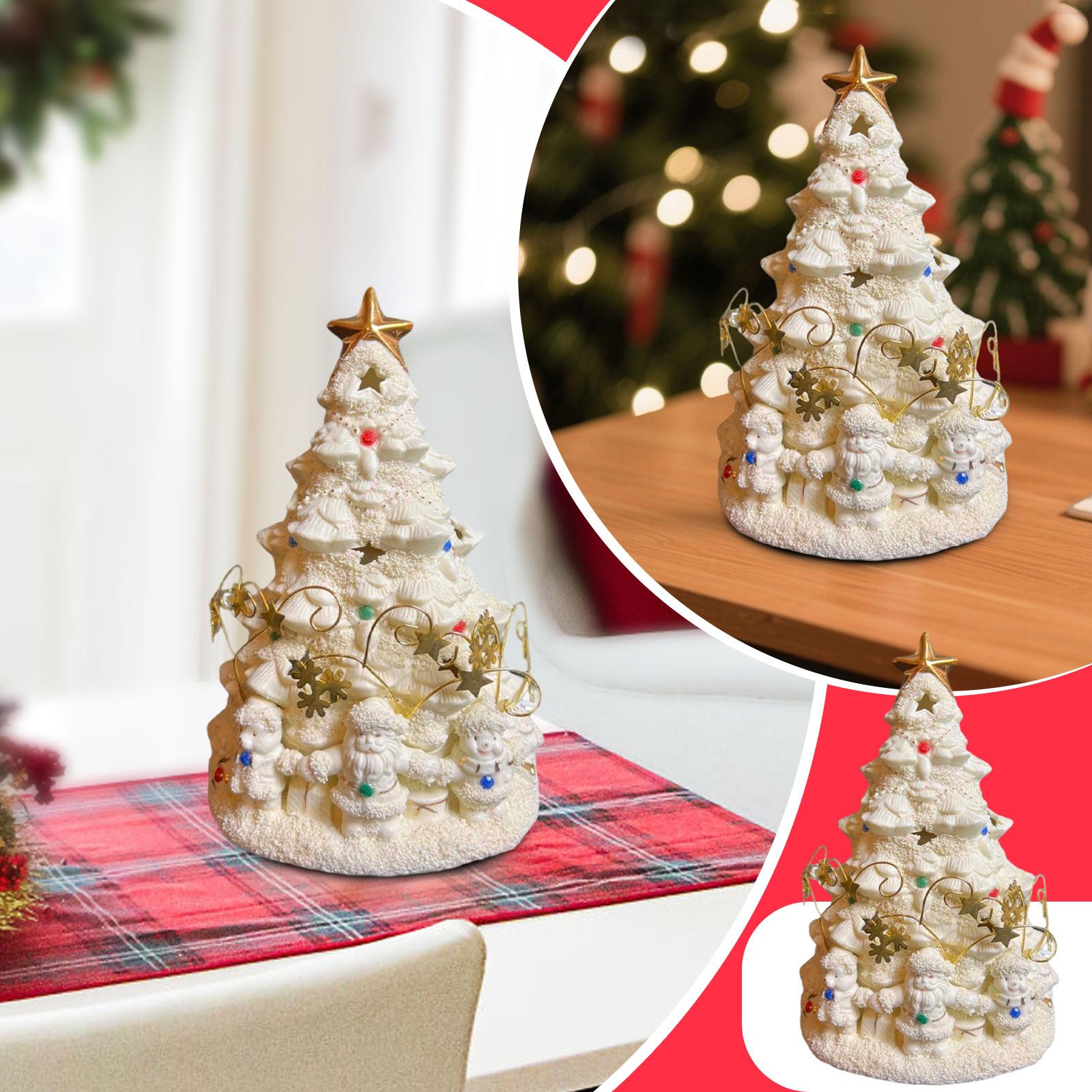 

Светящаяся елка цвета слоновой кости Рождественские украшения Настольные украшения Рождественские креативные подарки One Size