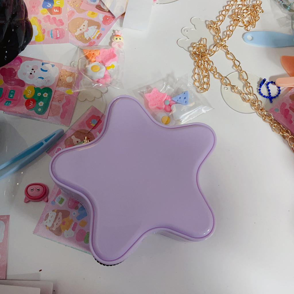 Star Appearance Heartshaped Pvc Cute Jelly Crossbody Bag For Casual Travel