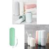 Portable Travel Toothbrush Holder With Storage And Nopunch Design For Home And Trip Use