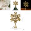 Christmas Tree Topper With Snowflake And Star Iron Art Decoration For Holiday Festivities