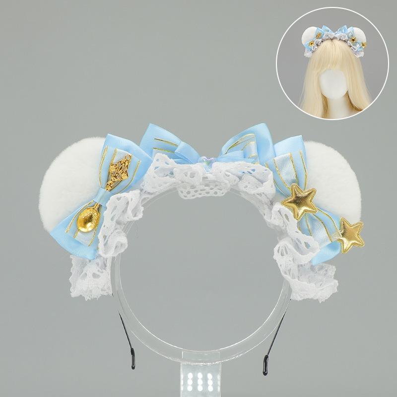Handmade Gorgeous Bear Ear Headband Two-dimensional Soft Girl Girl Headgear Comic Show Lolita Bear Ear Headband