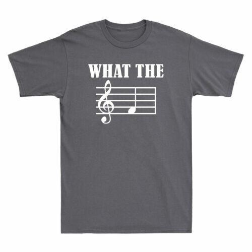 What The F Musical Note Funny Musical Note Graphic Gift Men Cotton T-shirt