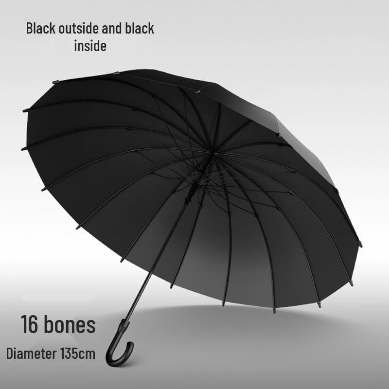 16-Bone Windproof Heavy-Duty Long-Handle Umbrella