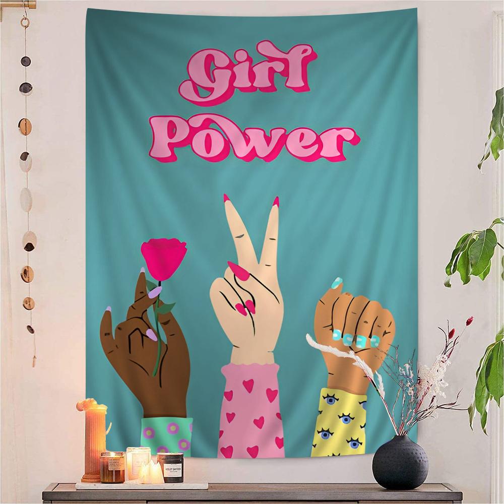 Wild Leopard Tiger Vase Flower Girl Power Printed Large Wall Tapestry Indian Buddha Decoration Bohemian Hippie Wall Art Decor