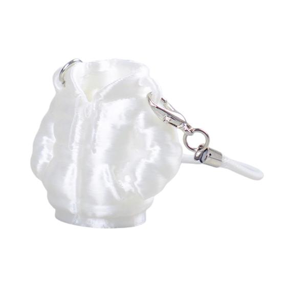 

1/5 шт. 3D-друкована фігурка пуховика Міні-статуетка пухового пальта Підвісна прикраса для рюкзака Прикраса для дому, офісу, автомобіля, настільна білий