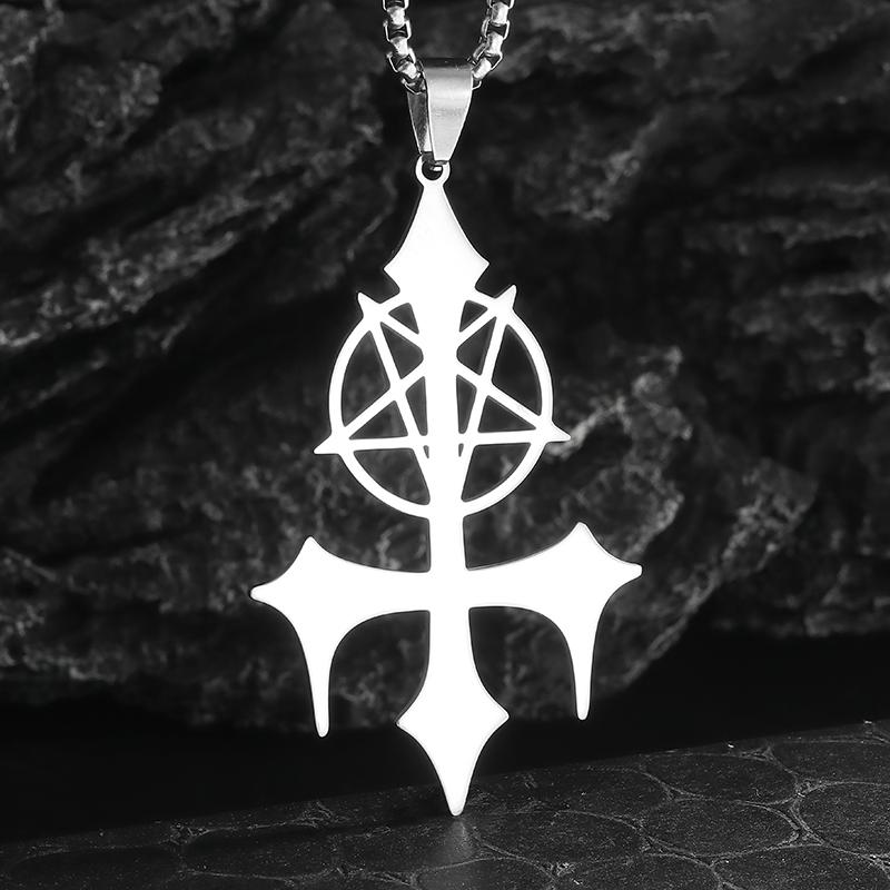 Stainless Steel Nordic Odin Rune Irish Celtic Trinity Knot Pendant Necklace Men Women Lucky Amulet Jewelry
