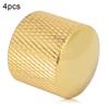 4 Pcs Durable Dome Knob Volume Tone Control Replacement Parts for Electric Guitar Bass(Gold)