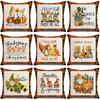 Autumn Harvest Pumpkin Print Pillow Cover Sofa Office Linen Cushion Cover Home Furnishings