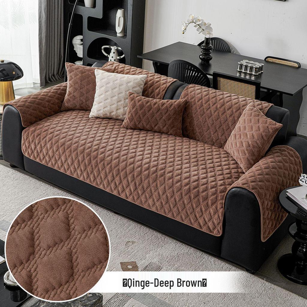 Hochwertiges rutschfestes Plüsch-Sofakissen für Ledersofas - Perfekt für Herbst und Winter