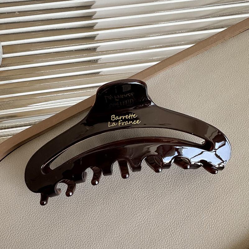 French Acetate Letter Gold Label Hollow Shark Clamp Women'S Hair Accessories Elegance Hair Clip Stylish Hair Accessories