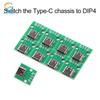 10/5/1pcs USB Type-C Breakout Board Jack 3.1 Female Connector Jack Charging Port Socket With Solder Wire PCB Converter Board