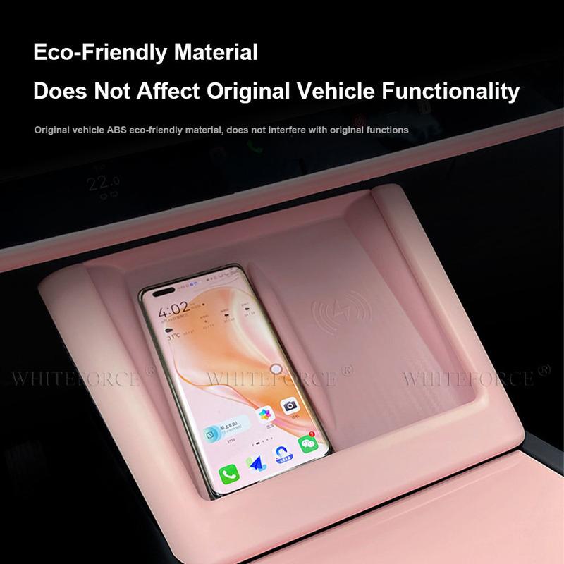 For Tesla Model Y Juniper 2025 Model 3 Highland Wireless Charging Silicone Pad Screen Protective Cover Protection Charging Frame