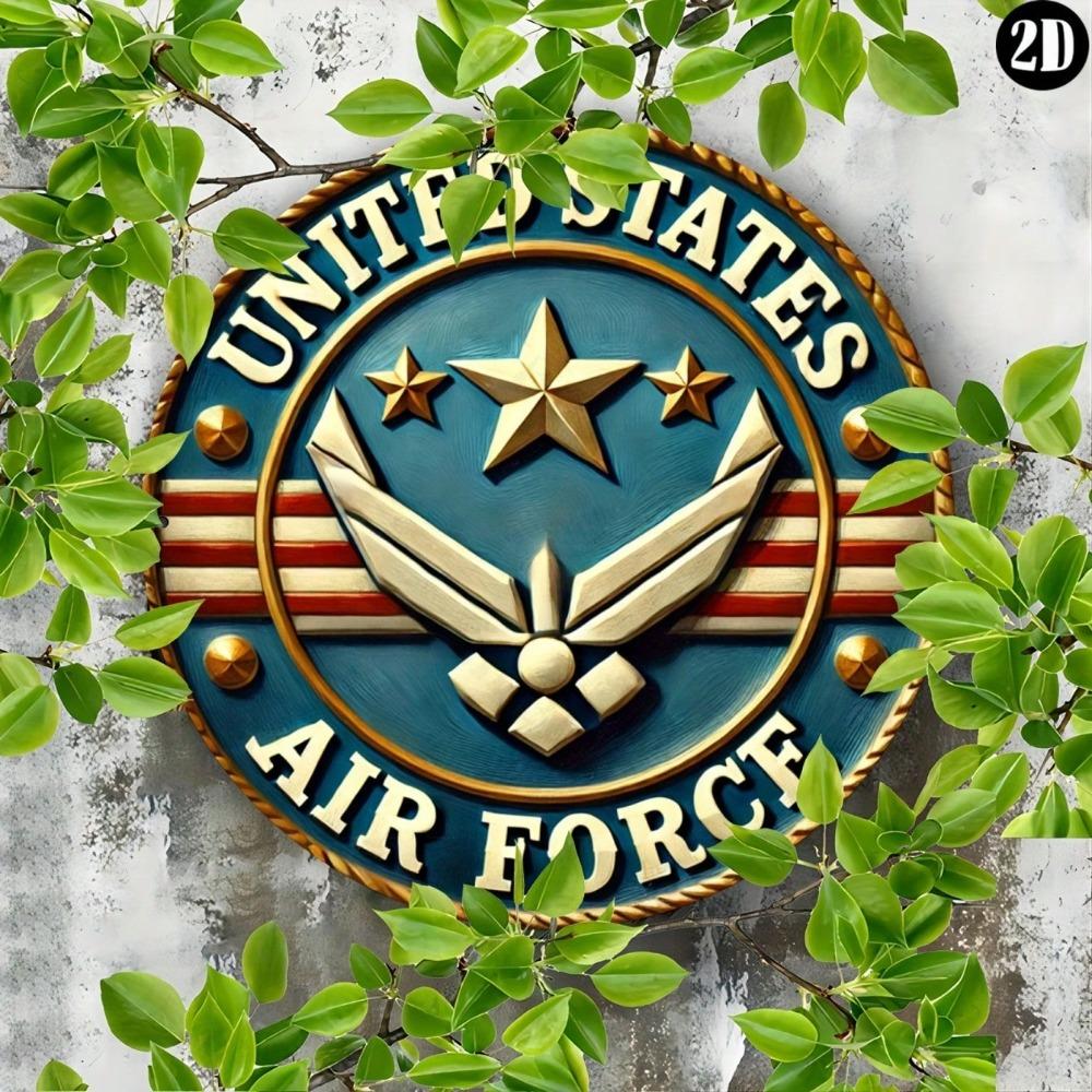 Vintage US Air Force Metal Tin Sign 8x8 Inch Home Decor Wall Art Gift