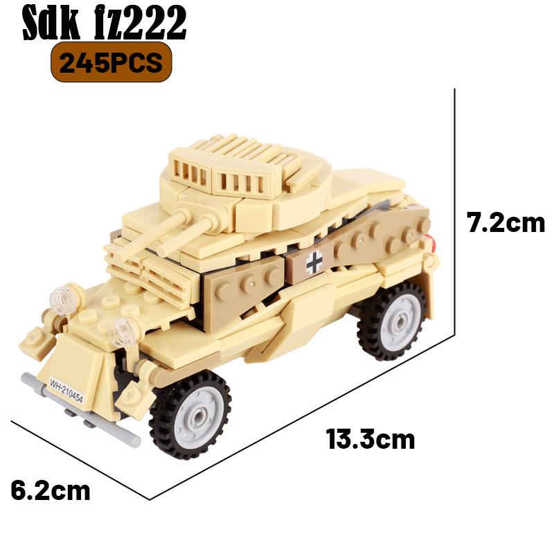 WW2 Militar Africa de Nord Serie Camion Cisternă Blocuri de Construcție German Britanic Figurine Soldat Vehicul Armată Tun Armă Cărămizi Jucărie