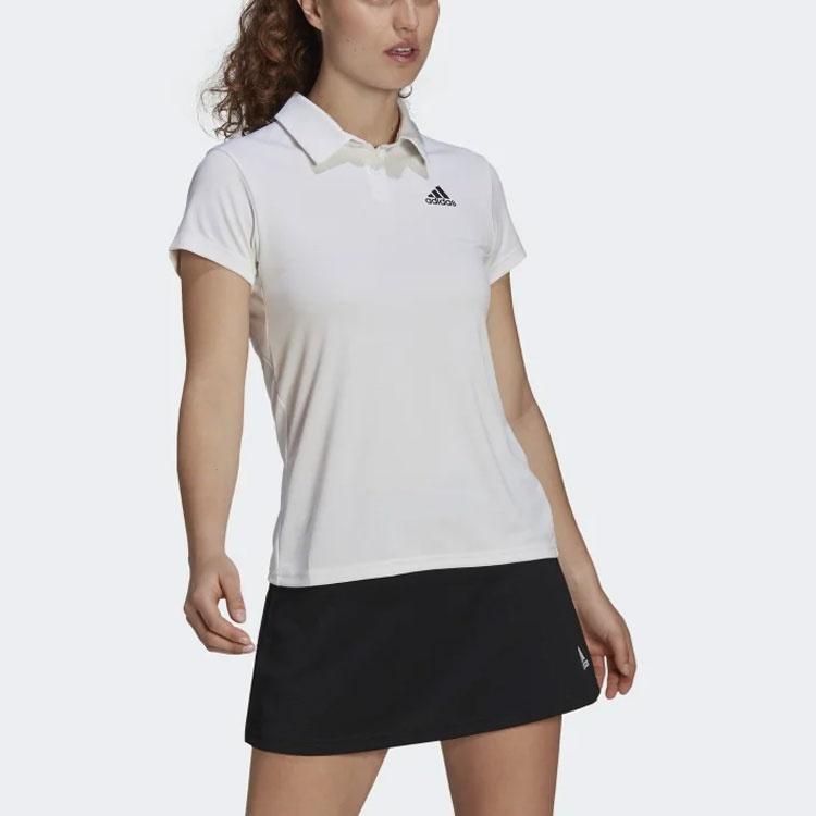 (WMNS) Adidas Heat.Rdy Tennis Polo Shirt Asia Sizing 'White' Women's GL5804