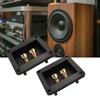 2Pcs Terminals Cup Connectors Part Express Spring Double Binding Posts Gold Twist Banana Jacks Recessed Speaker Box