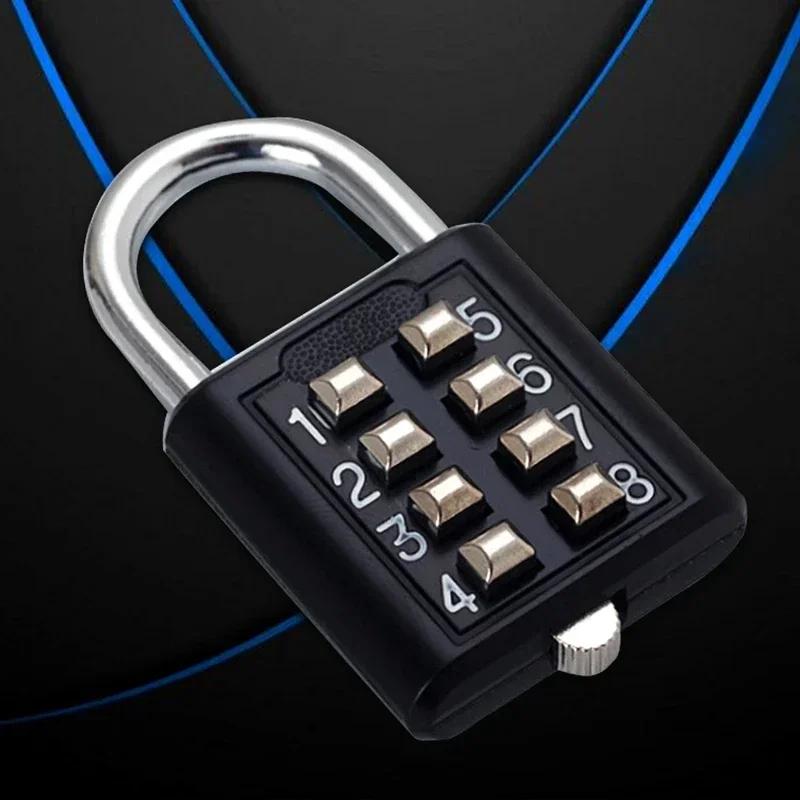 8 Digits Password Code Outdoor Combination Padlock Waterproof Zinc Alloy Suitcase Travel Luggage Anti-thieft Keyed Smart Lock