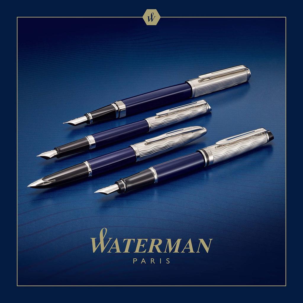 Official Waterman Karen Deluxe Blue ST Special Edition Fountain Fine Luxury Blue 2166343 Pen, Nib, Brand, Gift, ST,