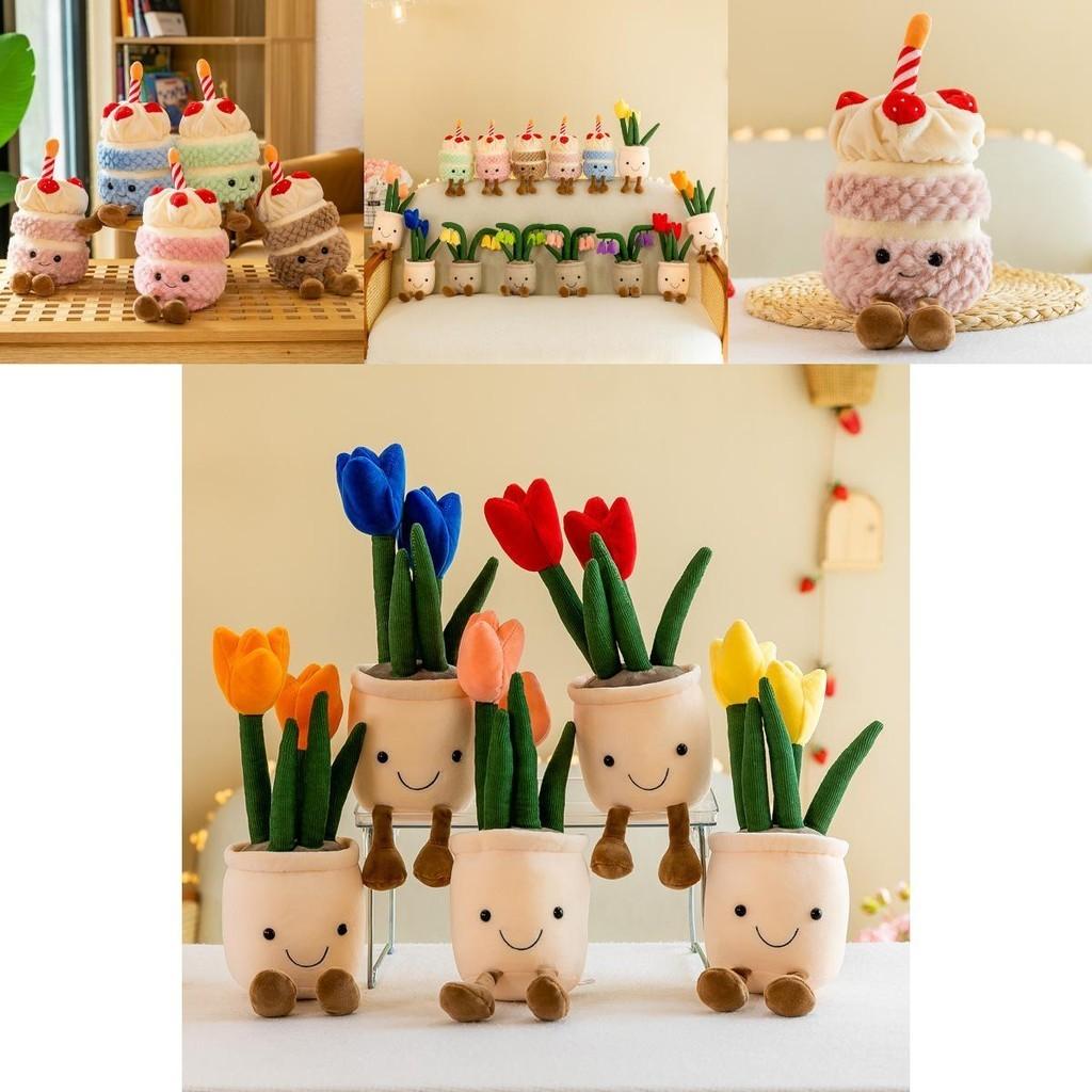 Soft Plush Tulip Flower Succulent Plant Decor Adorable And Durable Home Accessory