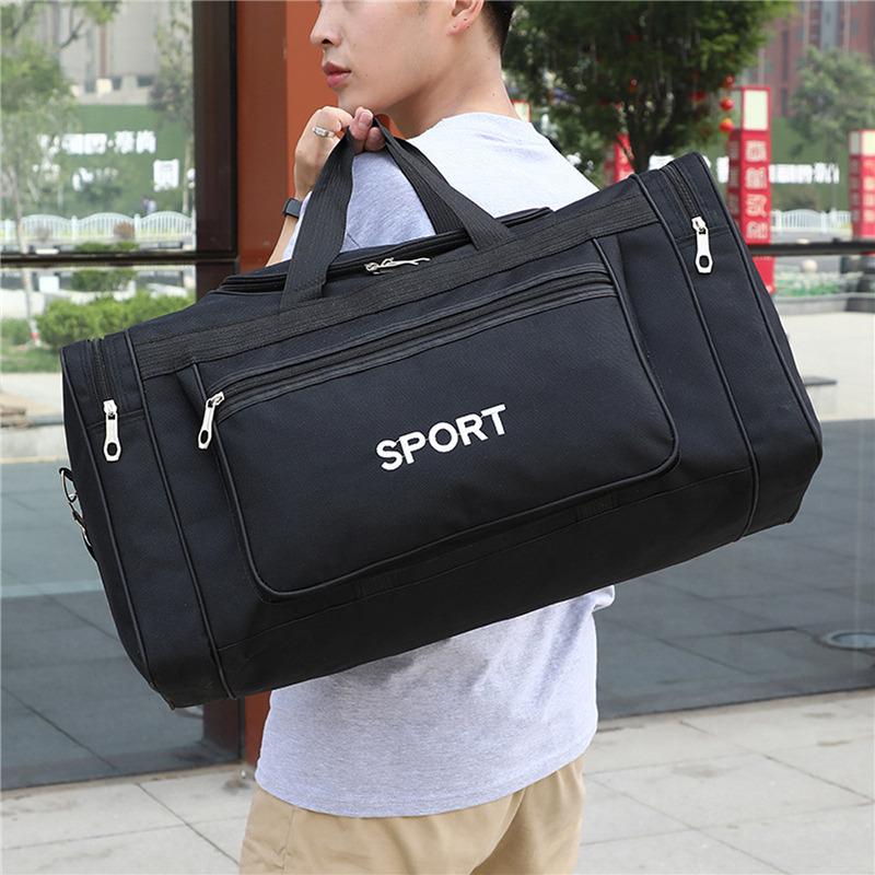 

Women Men Nylon Travel Duffel Bag Carry On Luggage Bag Men Tote Large Capacity Weekender Gym Sport Holdall Overnight Bag Pouches чорний