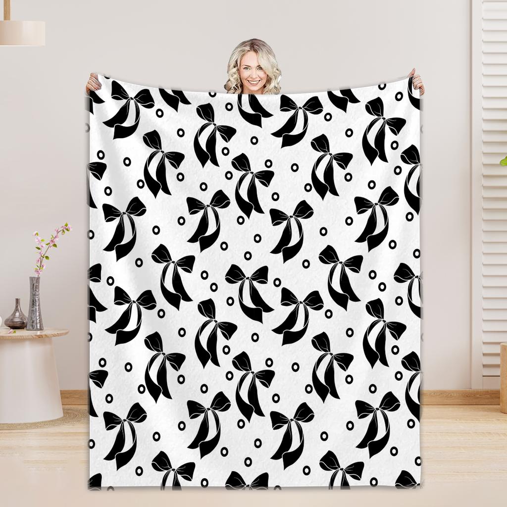 Bow Blanket For Boys Girls - 4 Sizes And 30 Plus Colors Custom Bow Blanket Gifts for Relatives And Friends