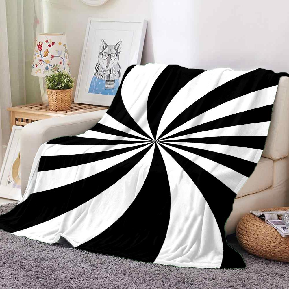 Optical Illusion Flannel Blanket Throw Blanket Soft Warm Sofa Bed Camping Home Decor Unique Christmas Gift C9261794