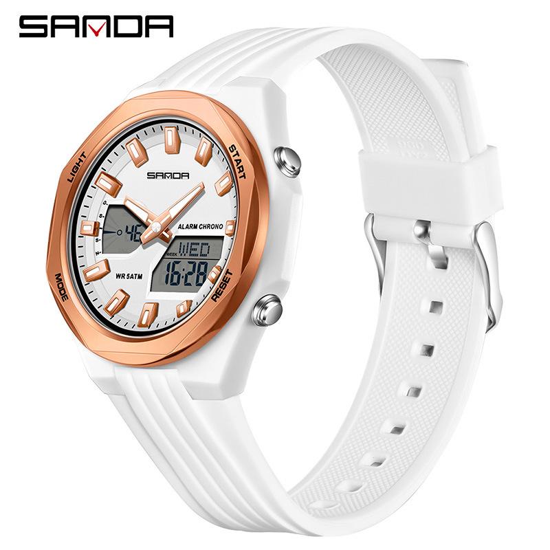 SANDA Sports Watch: World Time, Multifunctional Chronograph, Waterproof, Unisex