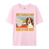 Best Beagle Dad Ever Gift From Daughter And Son Funny Beagle Tshirt Unisexs Top Tshirts Custom Tops Shirts Cotton Fashionable